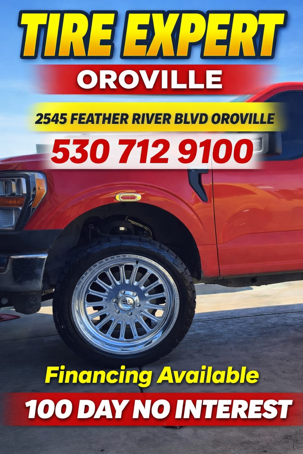 Red F-250 Financing Promo